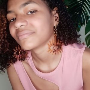 Sterling Steel Lotus Flower Earrings in 18 Karat